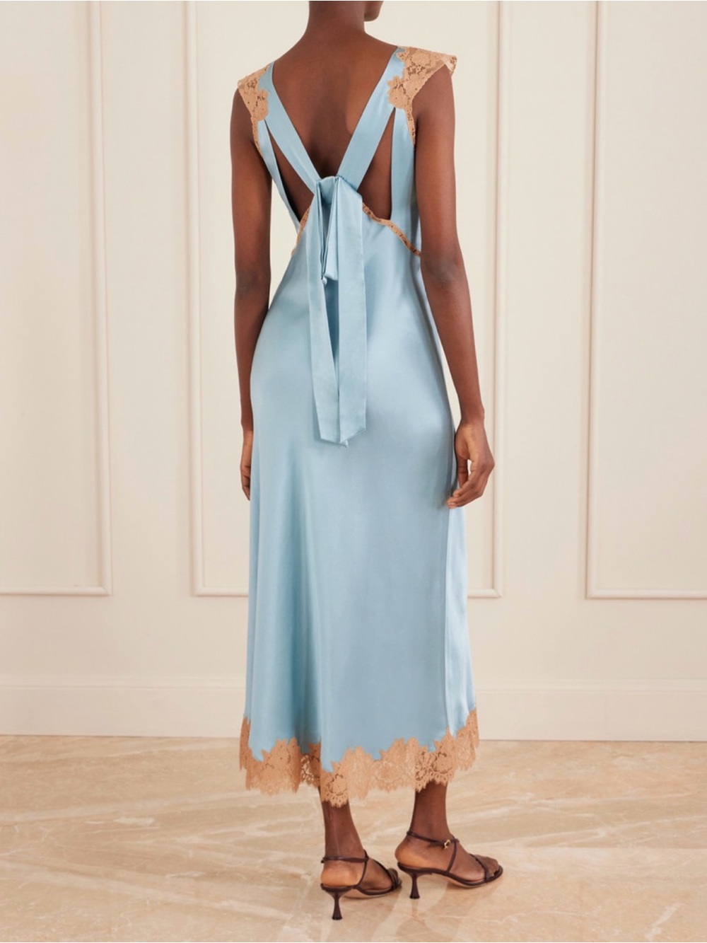 Doen marcelle silk and lace dress - Picture 3 of 4